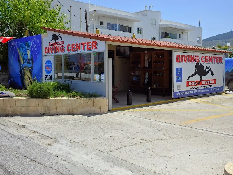 Kos Divers dive shop Padi 5* - info and booking office - Diving and snorkeling equipment sales and rental.